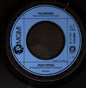 Osmonds - Crazy Horses - That's My Girl - Vinyl Single - 1