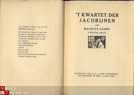 MAURITS SABBE**'T KWARTET DER JACOBIJNEN**2E DRUK 1928 - 2