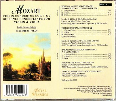 CD - MOZART Concertos nos. 1 & 2, Vladimir Spivakov, viool. - 1