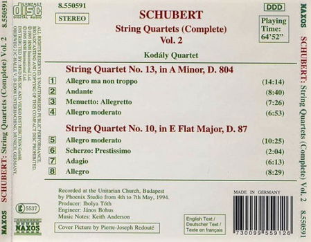 CD - SCHUBERT String Quartets - 1