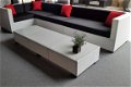 Loungeset lounche bank tuin terras wit wicker promo. - 1 - Thumbnail