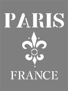 Sjabloon Franse tekst Paris france | 29x21cm A4 sjablonen kopen - 1