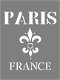 Sjabloon Franse tekst Paris france | 29x21cm A4 sjablonen kopen - 1 - Thumbnail