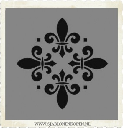 zuiger Reusachtig ergens bij betrokken zijn Sjabloon ornament Franse lelie | 20.5x14.5cm sjablonen kopen