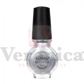 KONAD nagellak voor stempel ZILVER 03, 11 ml - 1