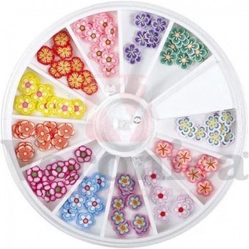 Carrousel FIMO nail art bloemen - 0