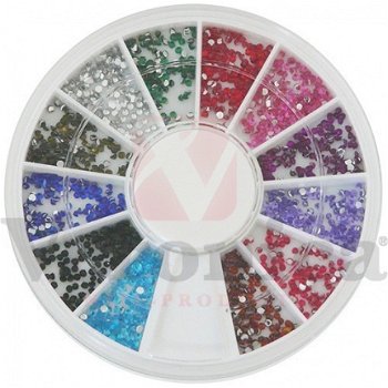 Carrousel nail art steentjes rond - 0