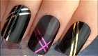 Striping tape voor nagels, BLAUW GLITTER - 3 - Thumbnail