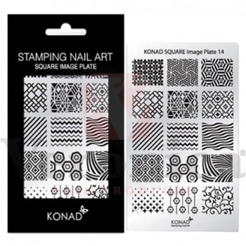 KONAD Square stempel sjabloon 14 - 1