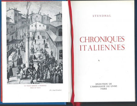 STENDHAL**CHRONIQUES ITALIENNES.**HARDCOVER SKYVERTEX BLEU**AMBASSADE DU LIVRE** - 6