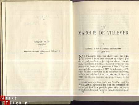 GEORGE SAND**LE MARQUIS DE VILLEMER**1928**NELSON*CALMANN*LE - 3