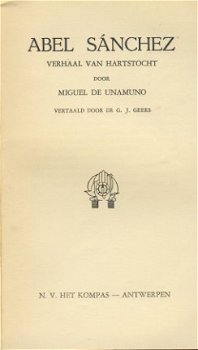 MIGUEL DE UNAMUNO**ABEL SANCHEZ*VERHAAL VAN HARTSTOCHT** * - 2