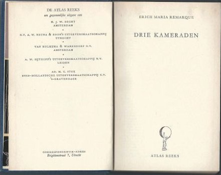 ERICH MARIA REMARQUE**DRIE KAMERADEN**H.J.W BECHT ATLAS REEK - 3