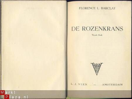 FLORENCE L. BARCLAY**DE ROZENKRANS**L.J. VEEN AMSTERDAM - 2