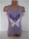 topje met vlinder print in de kleur lila mt 98/104 (3880) - 1 - Thumbnail