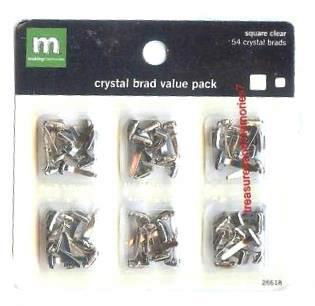 SALE NIEUW 54 Crystal brads value pack Square Clear van Making Memories - 1