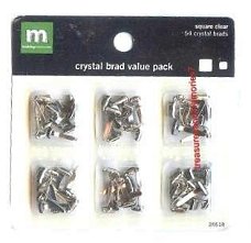 SALE NIEUW 54 Crystal brads value pack Square Clear van Making Memories