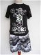 2 delig setje t-shirt met korte broek in mt158/164 (nr:4792) - 1 - Thumbnail