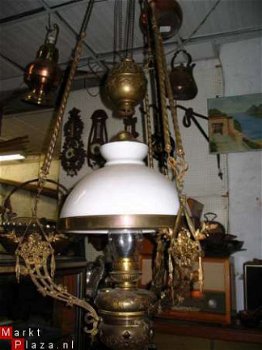 Antieke Hang olielamp ca 1880 no 1. - 2