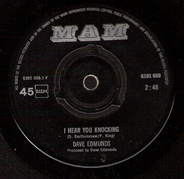 Dave Edmunds - I Hear You knocking - Black Bill -45 rpm Vinyl single - 1