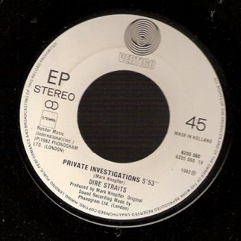 Dire Straits	-EP - Private Investigations - vinyl Ep 7'' - 1