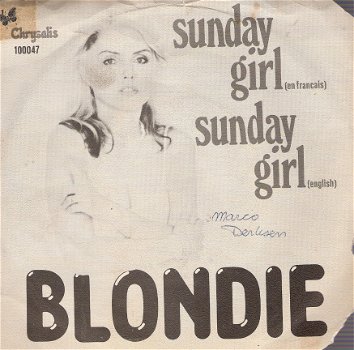 Blondie-	Sunday Girl (English)	-Sunday Girl (French) vinylisngle - 1