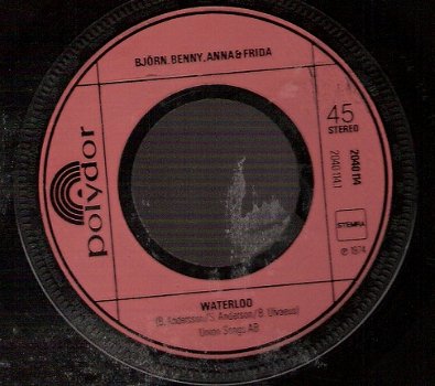 ABBA - Waterloo [English version] -45 rpm Vinyl Single - 1