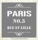 Sjabloon Franse tekst Paris Rue ST Lille | 29x21cm A4 sjablonen - 1 - Thumbnail