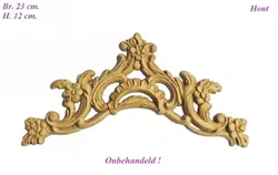 === Kuif ornament = Hout = nieuw === 34363 C