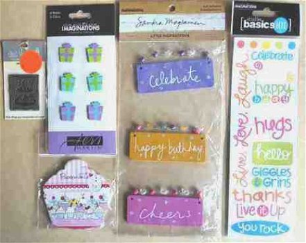 SALE NIEUW Scrapbook Set met thema Birthday / Party Girl Set NR 5 - 1