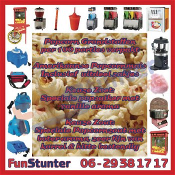 Mooie decoratieve POPCORNMACHINE ONDERWAGENS - 3