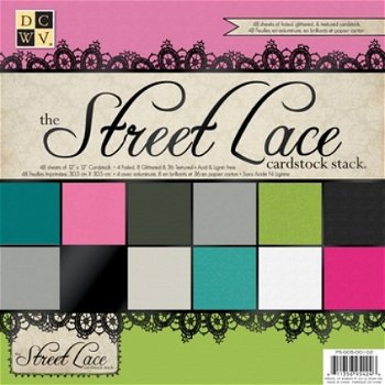 NIEUW Street Lace Cardstock Stack 12 Inch Paper Pad 48 vel van DCWV. - 1