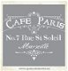 Sjabloon grote rand border tekst cafe paris sjablonen - 5 - Thumbnail