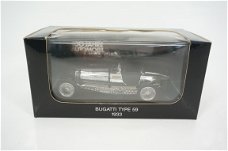 1:43 BRUMM Bugatti Type 59 1933 chrome BRU100041 100 JAHRE AUTOMOBIL 1 van 2500 stuks