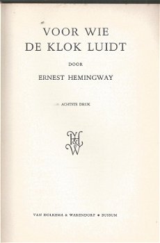 ERNEST HEMINGWAY**VOOR WIE DE KLOK LUIDT**TEXTUUR LINNEN - 3