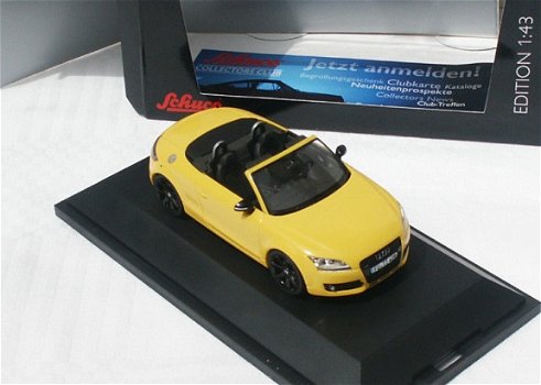 1:43 Schuco 04725 Audi TT Roadster 2009 imola geel 1 van slechts 1000 stuks ! - 1