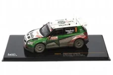 1:43 Ixo RAM419 Skoda Fabia S2000 #5 J. Hanninen 2010 vuil, zoals na de rally