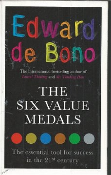 EDWARD DE BONO**THE SIX VALUE MEDALS**HARDCOVER**PLASTIFIED**INCORPORATED PAPERBACK