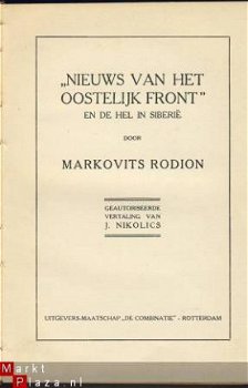 MARKOVITS RODION**NIEUWS VAN HET OOSTELIJK FRONT*HEL SIBERIE - 2