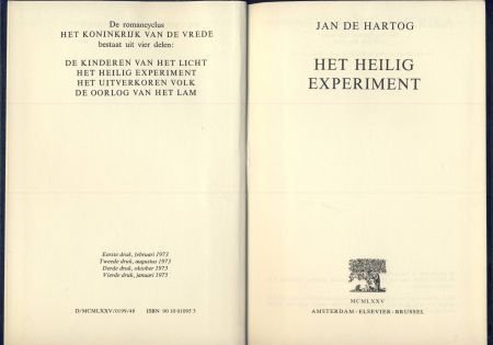 JAN DE HARTOG**HET HEILIG EXPERIMENT 2**HET KONINKRIJK VAN - 2