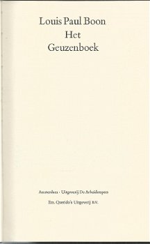 LOUIS PAUL BOON**HET GEUZENBOEK**BRUINE UITGESPROKEN TEXTUUR LINNEN BOEKBAND - 5