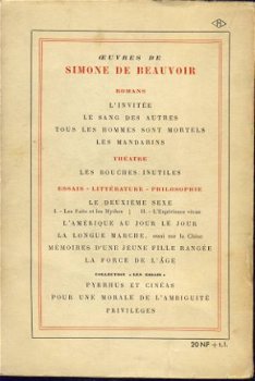 SIMONE DE BEAUVOIR**LE DEUXIEME SEXE**NRF GALLIMARD - 2