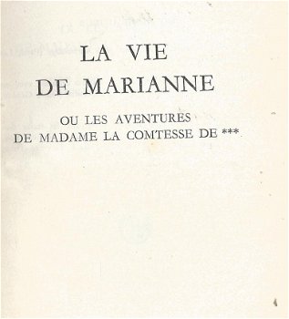 MARIVAUX **LA VIE DE MARIANNE OU LES AVENTURES DE MADAME LA COMTESSE...*** - 3