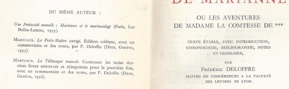 MARIVAUX **LA VIE DE MARIANNE OU LES AVENTURES DE MADAME LA COMTESSE...*** - 5