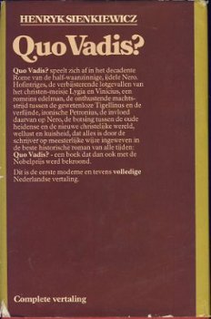 HENRYK SIENKIEWICZ**QUO VADIS**DEKA BOEKEN HARDCOVER - 2