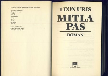 LEON URIS**MITLAPAS**HARDCOVER**UITGEVERIJ HOLLANDIA - 2