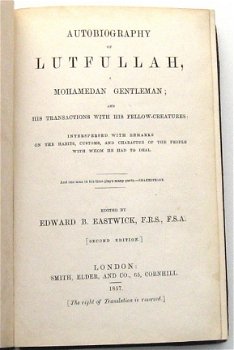 Autobiography of Lutfullah A Mohamedan Gentleman 1857 India - 1