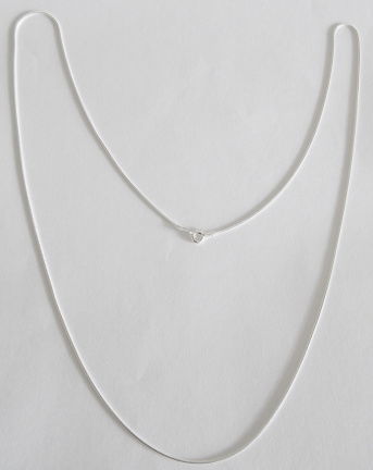 NIEUW Zilveren slangen LENGTECOLLIER 70x1,2 INCLUSIEF VERZ. - Afbeelding 3