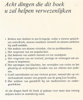 DALE CARNEGIE ** ZO MAAKT U VRIENDEN EN GOEDE RELATIES ** **WERELDKLASSIEKER VAN DE TOEGEPASTE PSYCH - 4