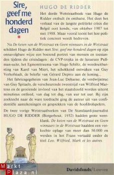 HUGO DE RIDDER*SIRE, GEEF ME HONDERD DAGEN*1989*DAVIDSFONDS - 1